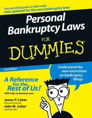 Personal Bankruptcy Laws for Dummies 2e de JP Caher