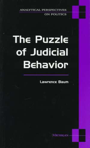 The Puzzle of Judicial Behavior de Lawrence Baum