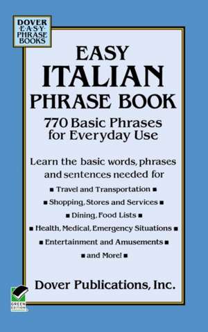 Easy Italian Phrase Book de Dover Publications