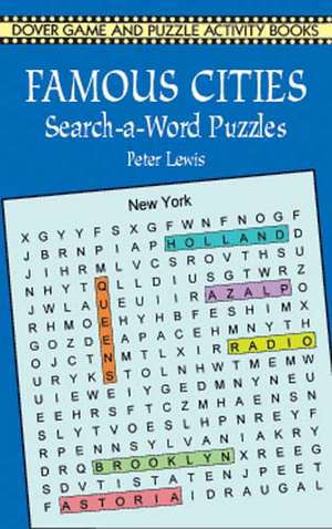 The Famous Cities Search-A-Word Puzzles de Peter Lewis