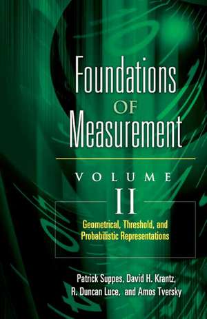 Geometrical, Threshold, and Probabilistic Representations de Patrick Suppes