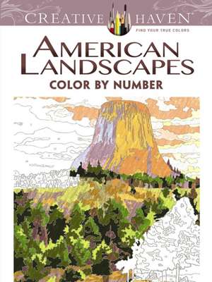 Creative Haven American Landscapes Color by Number Coloring Book de Diego Jourdan Pereira