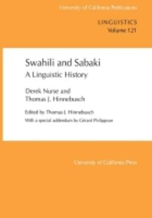 Swahili & Sabaki – A Linguistic History de Derek Nurse