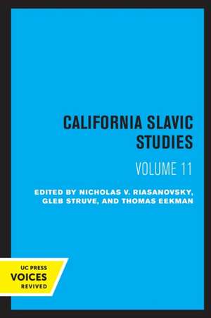 California Slavic Studies, Volume XI de Nicholas V. Riasanovsky