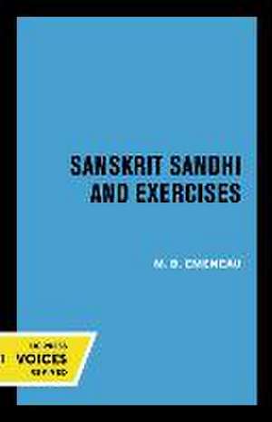 Sanskrit Sandhi and Exercises, Revised Edition de M.b. Emeneau