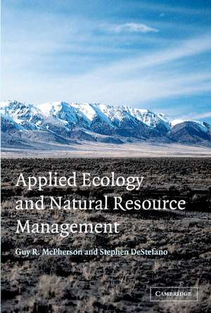 Applied Ecology and Natural Resource Management de Guy R. McPherson