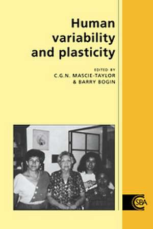 Human Variability and Plasticity de C. G. Nicholas Mascie-Taylor