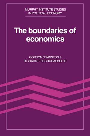 The Boundaries of Economics de Gordon C. Winston