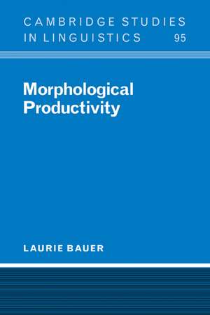 Morphological Productivity de Laurie Bauer