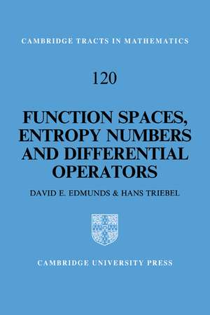 Function Spaces, Entropy Numbers, Differential Operators de D. E. Edmunds