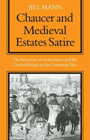 Chaucer and Medieval Estates Satire de Mann