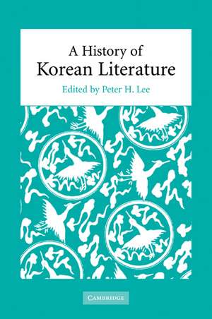 A History of Korean Literature de Peter H. Lee