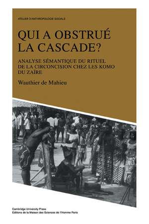 Qui a obstrué la cascade?: Analyse sémantique du rituel de la circoncision chez les Komo du Zaire de Wauthier De Mahieu