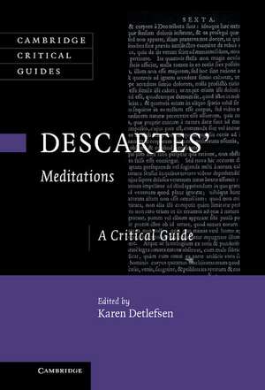 Descartes' Meditations: A Critical Guide de Karen Detlefsen