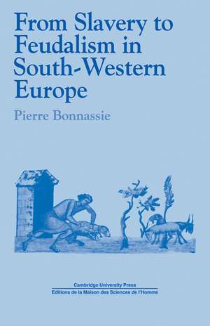 From Slavery to Feudalism in South-Western Europe de Pierre Bonnassie