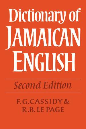 Dictionary of Jamaican English de F. G. Cassidy