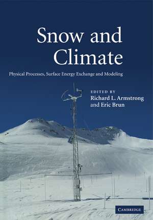 Snow and Climate: Physical Processes, Surface Energy Exchange and Modeling de Richard L. Armstrong