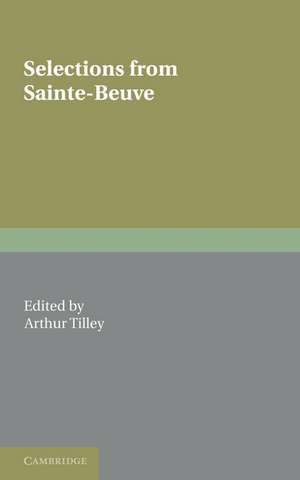 Selections from Sainte-Beuve de Arthur Tilley