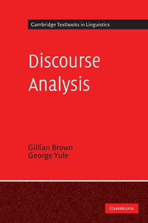 Discourse Analysis de Gillian Brown