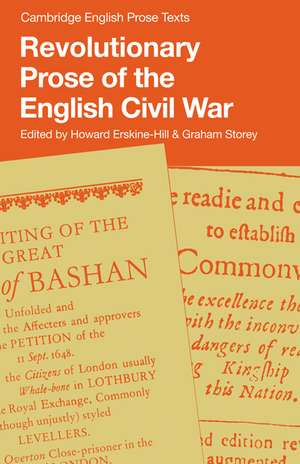 Revolutionary Prose of the English Civil War de Howard Erskine-Hill