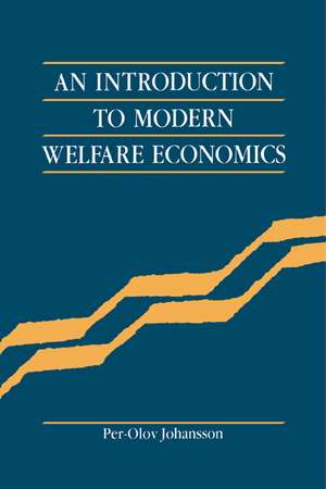 An Introduction to Modern Welfare Economics de Per-Olov Johansson