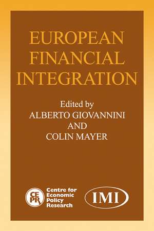 European Financial Integration de Alberto Giovannini