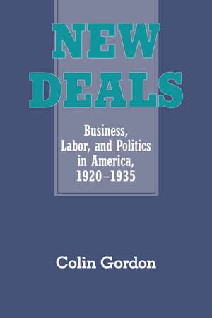 New Deals: Business, Labor, and Politics in America, 1920–1935 de Colin Gordon