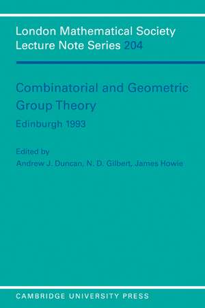 Combinatorial and Geometric Group Theory, Edinburgh 1993 de Andrew J. Duncan