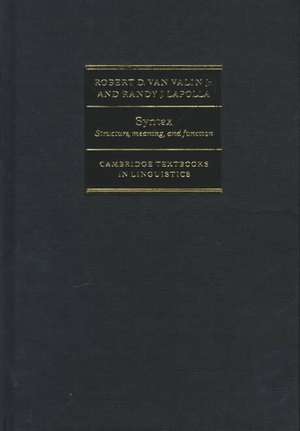 Syntax de Robert D. Jr. Van Valin