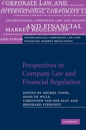 Perspectives in Company Law and Financial Regulation de Michel Tison