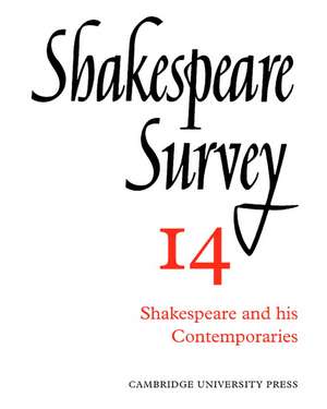 Shakespeare Survey de Allardyce Nicoll
