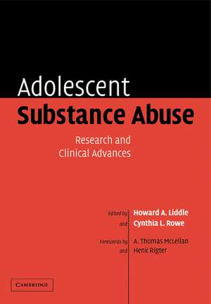 Adolescent Substance Abuse: Research and Clinical Advances de Howard A. Liddle