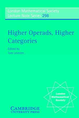 Higher Operads, Higher Categories de Tom Leinster