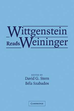 Wittgenstein Reads Weininger de David G. Stern