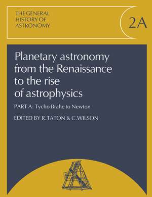 Planetary Astronomy from the Renaissance to the Rise of Astrophysics, Part A, Tycho Brahe to Newton de R. Taton