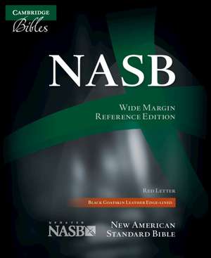 NASB Aquila Wide Margin Reference Bible, Black Goatskin Leather Edge-lined, Red-letter Text, NS746:XRME