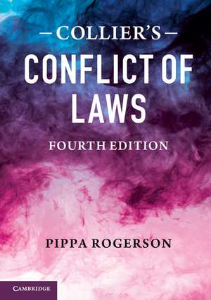 Collier's Conflict of Laws de Pippa Rogerson