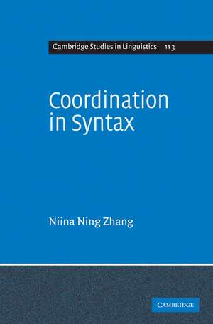 Coordination in Syntax de Niina Ning Zhang