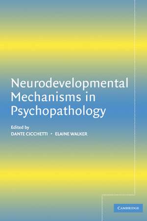 Neurodevelopmental Mechanisms in Psychopathology de Dante Cicchetti