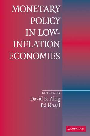 Monetary Policy in Low-Inflation Economies de David E. Altig