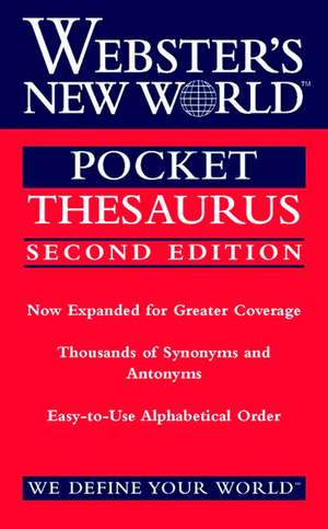 Webster's New World Pocket Thesaurus, Second Edition de Charlton Laird