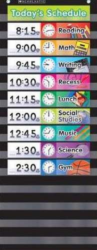 Daily Schedule (Black) Pocket Chart de Inc. Scholastic