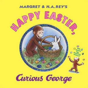 Happy Easter, Curious George: Gift Book with Egg-Decorating Stickers! de H. A. Rey