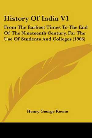 History Of India V1 de Henry George Keene