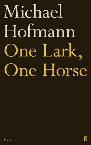 One Lark, One Horse de Michael Hofmann