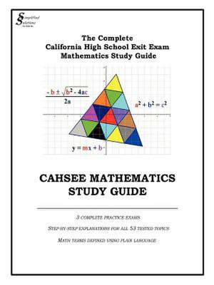 Cahsee Mathematics Study Guide de Simplified Solutions For Math Inc