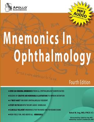 Mnemonics In Ophthalmology, 4th Edition de MD FRCS (C) Edsel B. Ing