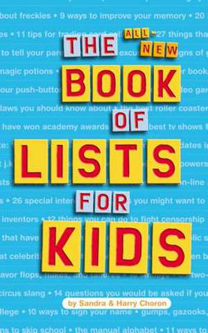 The All-New Book of Lists for Kids de Sandra Choron