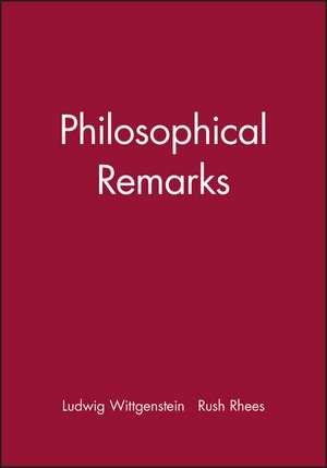 Philosophical Remarks de Wittgenstein