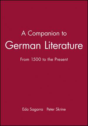 A Companion to German Literature de E Sagarra